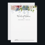 Cartão De Conselho Palavras Florais de Burgundy sobre Sabedoria<br><div class="desc">Esta fardadeira de casamento floral de um cartão de conselho de sabedoria é perfeita para um casamento moderno. O elegante design apresenta marinho de aquarela, cor-de-rosa-pincelada e flores de sombra de vinho com detalhes artísticos lápis. Estas cartas são perfeitas para um casamento, chá de panela, chá de fraldas, festa de...</div>