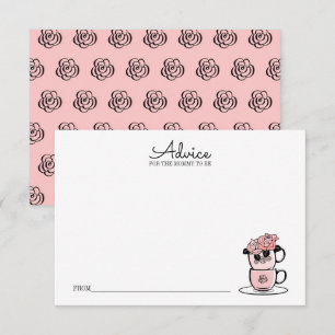 Cartão de Conselho para a Mamãe do Chá de Bebê Tea