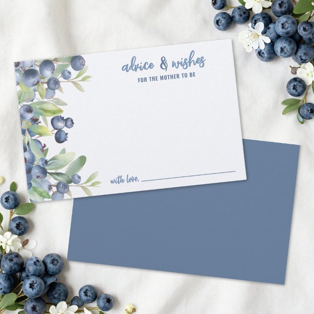 Cartão de Conselho para Chá de Bebê Berry Sweet (Berry Sweet Baby Shower Advice Card)