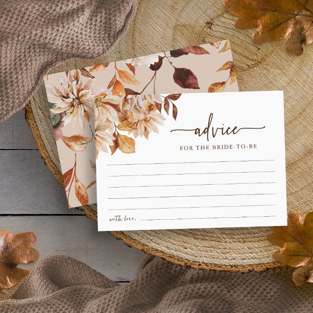 Cartão de Conselho para Chá de Noiva (Bridal Shower Advice Card
)
