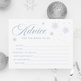 Cartão de Conselho para Chá de Noiva Blue Snow Win