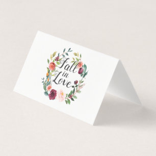 Cartão de Conselho para Chá de Noiva Floral de Enc