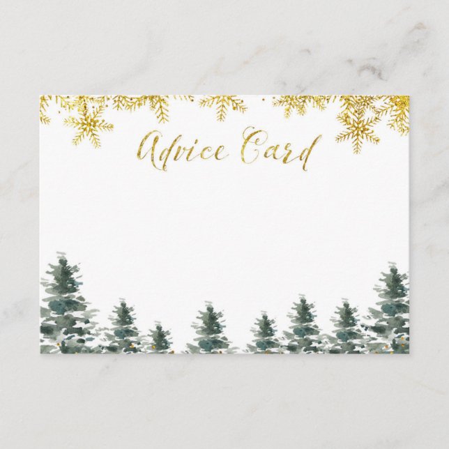 Cartão de Conselho para Chuvada de Bebê da Árvore  (Frente)