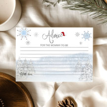 Cartão de Conselho para Chuveiro de Natal Santa Ba