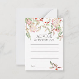 Cartão de Conselho para Noiva de Flores Rústicas A