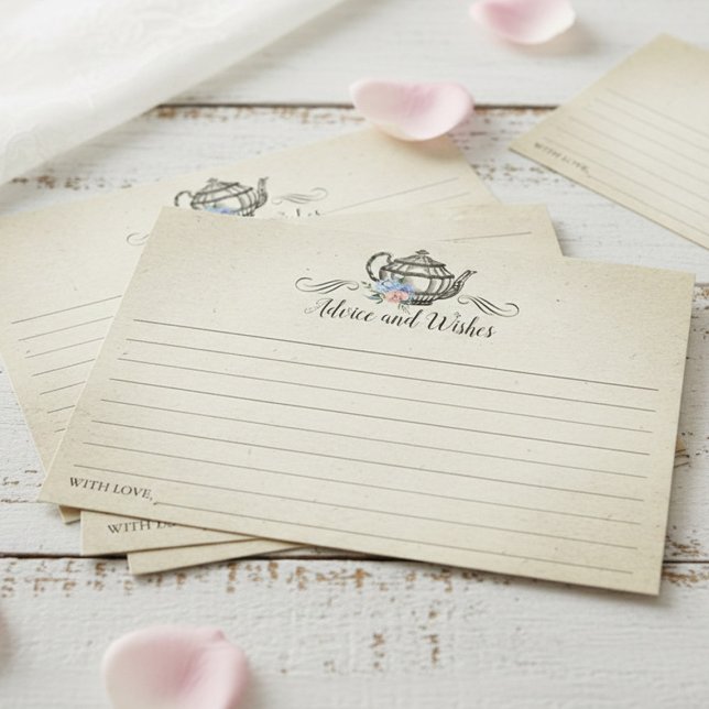 Cartão De Conselho Partido Elegante Vintage Tea (Criador carregado)