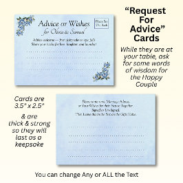 Cartão De Conselho Pedido de Dicas de Casamento - 