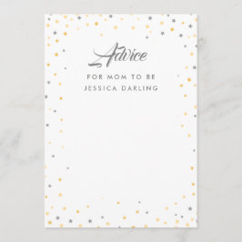 Cartão De Conselho Pequena Estrela Brilhante