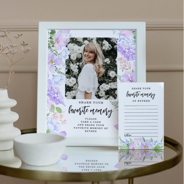 Cartão De Conselho Petais Púrpura Suave Funeral Compartilha um Sinal  (Criador carregado)