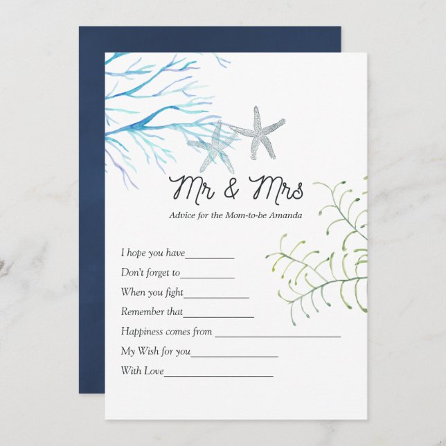 Cartão De Conselho Placa de aconselhamento sobre jogos de Chá náutico (Frente/Verso)