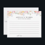 Cartão De Conselho Placa de Chá de panela Floral Colorida Pastel<br><div class="desc">Cartão de "conselhos e desejos" de chá de panela floral pastel,  bonito,  com flores cor-de-rosa,  laranja e amarelo-pastel.</div>