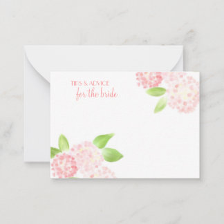 Cartão De Conselho Placas de Conselhos de Hydrangea Cor-de-Água Rosa