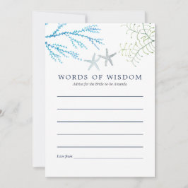 Cartão De Conselho Prática de Algas Marinheiras de Aquarelas Ameaçada