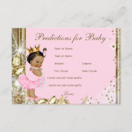 Cartão De Conselho Previsões e Dicas para os Pais no Chá de Bebê Meni