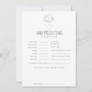 Cartão De Conselho Rain Cloud Girl Predictions & Advice Card