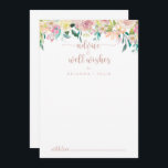 Cartão De Conselho Rosa Primavera Dourado Casamento Floral Bem Desejo<br><div class="desc">Este cartão de conselhos para desejos de casamento floral de primavera rosa de ouro é perfeito para um casamento rústico. A design apresenta uma riqueza de peões coloridos e folhagem verde, lindamente amontoada em buquês charmosos, inspirando beleza natural. Estas cartas são perfeitas para um casamento, chá de panela, chá de...</div>
