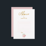 Cartão De Conselho ROSA Watercolor Wedding<br><div class="desc">Feita para você!</div>