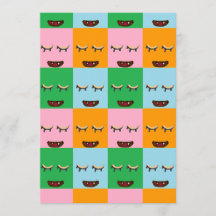 Rostos de blocos monstruosos sorridentes