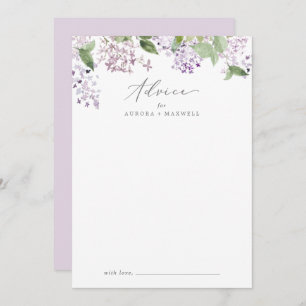 Cartão De Conselho Rustic Lilac Wedding