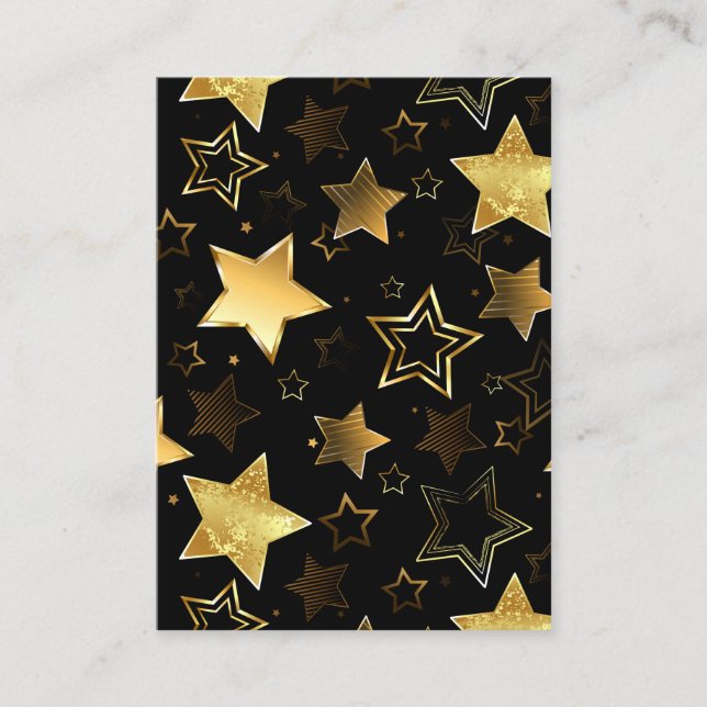 Cartão De Conselho Seamless pattern with Golden Stars (Frente)