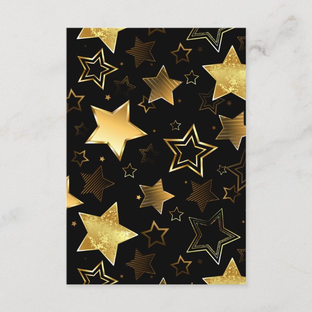 Cartão De Conselho Seamless pattern with Golden Stars (Frente)