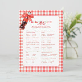 Cartão De Conselho She Is Ready to Pop Red Trivia Game Card