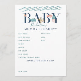 Cartão De Conselho Sob as Previsões e Conselhos sobre Chás de fraldas