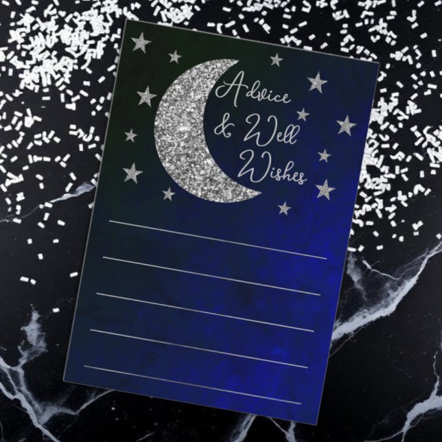 Cartão De Conselho Sobre O Chá de fraldas Da Lua (Criador carregado)