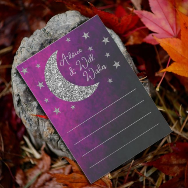 Cartão De Conselho Sobre O Chá de fraldas Da Lua (Criador carregado)