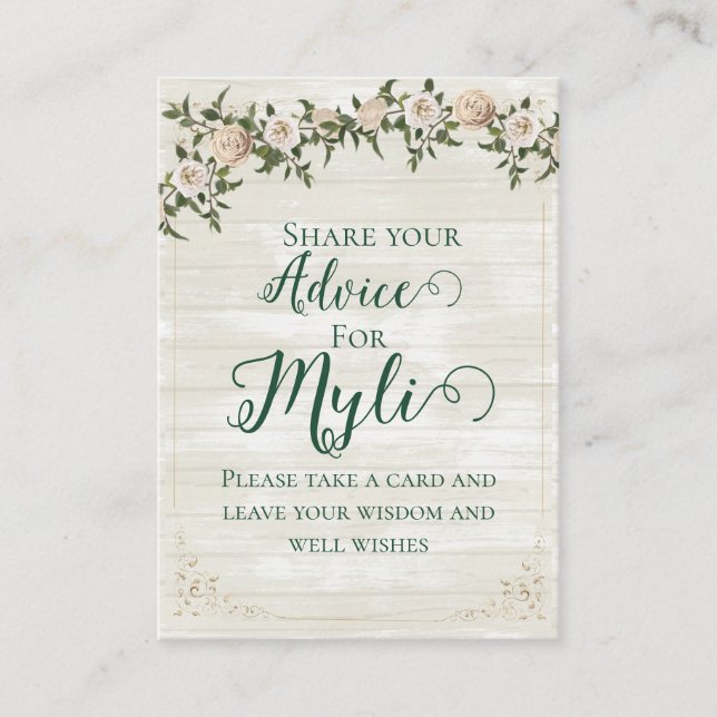 Cartão De Conselho Spill the Tea Bridal Shower Flat Advice Card (Frente)