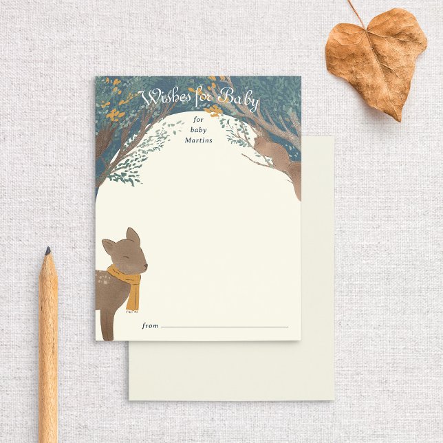Cartão De Conselho Storybook Woodland Amigos Desejos para Bebê (Criador carregado)