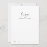 Cartão De Conselho Tarjeta de Consejos Boda Española<br><div class="desc">Esta tarjeta de consejos boda española es perfecta para una boda moderna. El diseño, sencillo y elegante, apresenta una tipografía clásica y linda en blanco y negro. Está tarjetas son perfectas para una boda, una ducha nupcial, una ducha de bebé, una fiesta de graduação y más. Personalice las tarjetas con...</div>