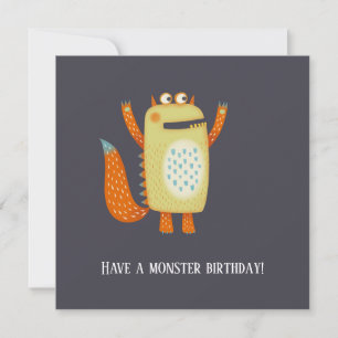 Cartão De Conselho Tenha um Monster Birthday Personalizado