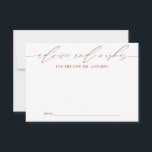 Cartão De Conselho Terracotta Advice para os Newlyweds Keepsaokcard<br><div class="desc">Essas cartas maravilhosamente projetadas oferecem uma maneira única de os convidados do casamento compartilharem seus conselhos e desejos sinceros com a noiva e o noivo. Ideal para adicionar um toque pessoal ao seu dia especial, essas cartas garantem que as manobras sejam apreciadas para o casal feliz. Perfeito para recepções de...</div>