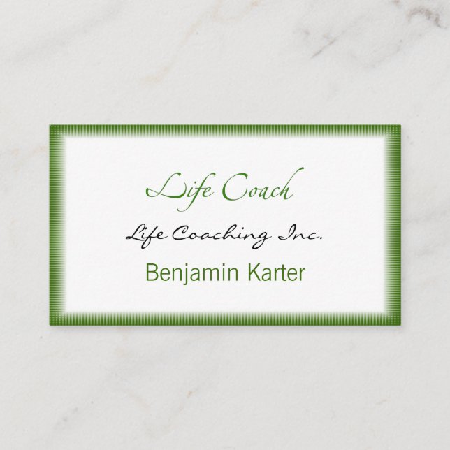 Cartão De Conselho Troca de Texto do Treinador de Vida (Frente)