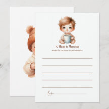 Um Bebê Está Fazendo Chá de fraldas Com Café