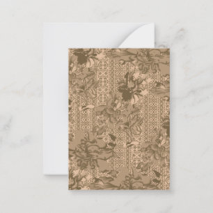 Cartão De Conselho Um padrão floral vintage com um intricado desi cas