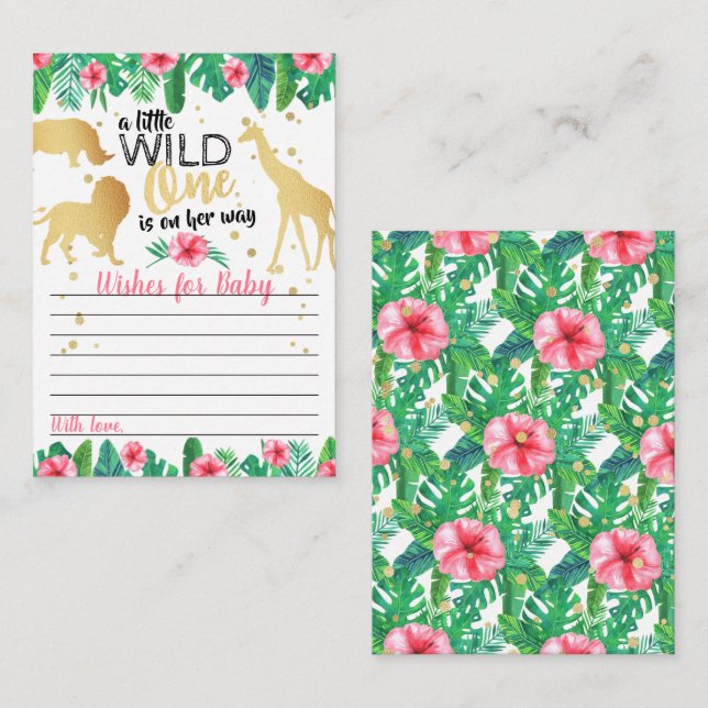 Cartão De Conselho Um Pouco Selvagem Está A Caminho Do Chá de fraldas (Frente/Verso)