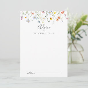 Cartão De Conselho Wild Multicolor Floral Wedding
