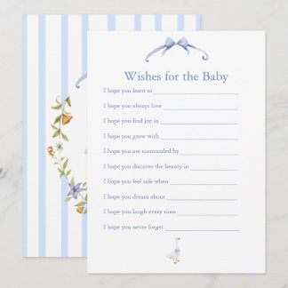Cartão De Conselho wishes for the baby blue