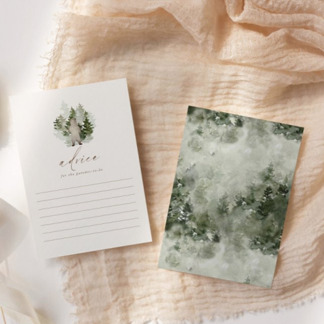 Cartão De Conselho Woodland Adventure Gênero Chá de fraldas neutro (Criador carregado)