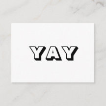 YAY, OMG, Oh Meu Deus, Deus, carta branca preta