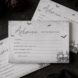 Cartão de Conselhos de Chuveiro de Noiva de Hallow