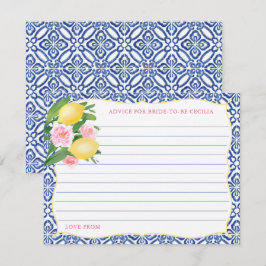 Cartão de conselhos de limões sicilianos flores co