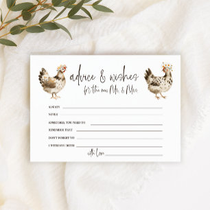 Cartão de Conselhos e Desejos de Casamento Country