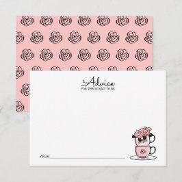 Cartão de conselhos para a mamãe no chá de bebê Te