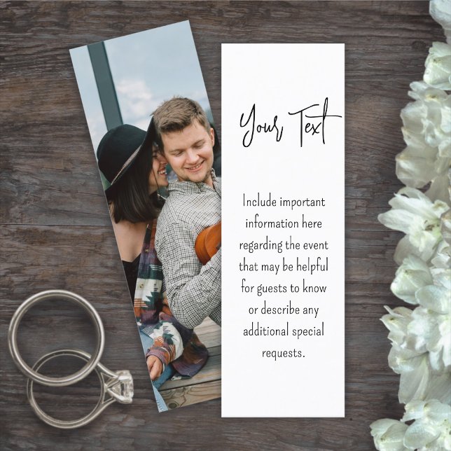 Cartão De Contato 25 Embalagem de MiniBookmarks Placas de Casamento (Criador carregado)