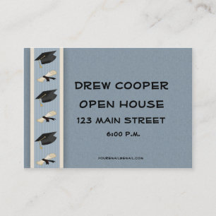 Cartão De Contato A graduação distribui o azul