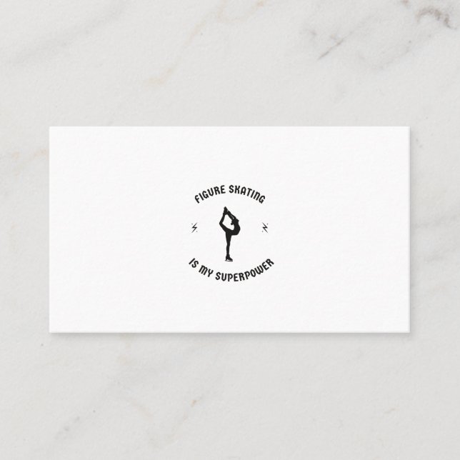 Cartão De Contato A patinação na figura é a minha superpotência (Frente)
