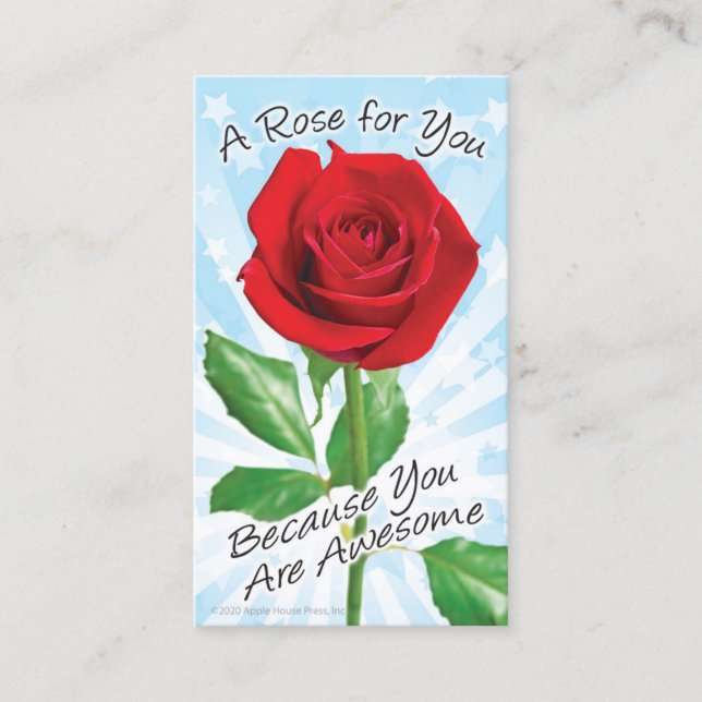 Cartão De Contato A Rose For You Calling Card (Frente)